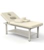 80 Inches Wide - Quality Leather Beauty Spa Furniture Massage Table Bed Iron on Round Legs Facial Bed Beauty Bed - Gray