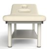 80 Inches Wide - Quality Leather Beauty Spa Furniture Massage Table Bed Iron on Round Legs Facial Bed Beauty Bed - Gray