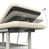 80 Inches Wide - Quality Leather Beauty Spa Furniture Massage Table Bed Iron on Round Legs Facial Bed Beauty Bed - Gray