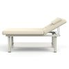 80 Inches Wide - Quality Leather Beauty Spa Furniture Massage Table Bed Iron on Round Legs Facial Bed Beauty Bed - Gray
