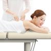 80 Inches Wide - Quality Leather Beauty Spa Furniture Massage Table Bed Iron on Round Legs Facial Bed Beauty Bed - Gray
